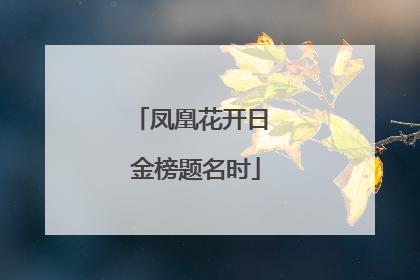 凤凰花开日 金榜题名时